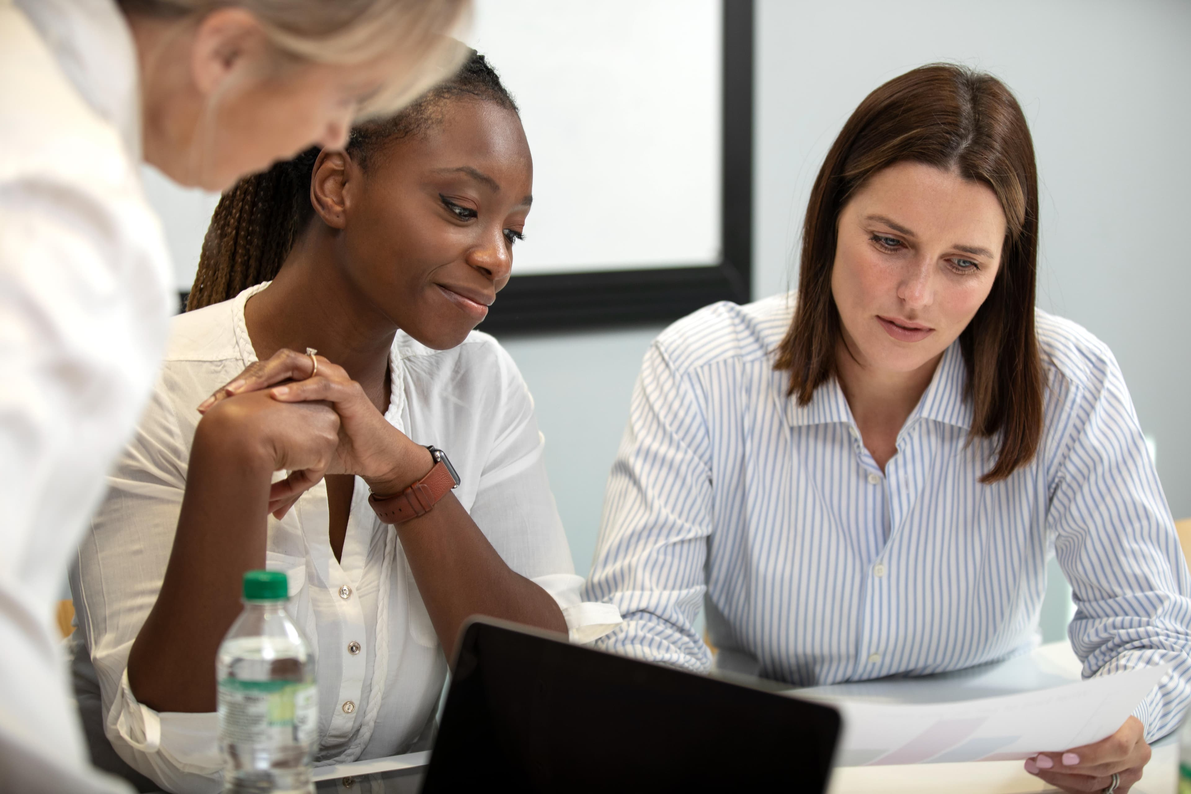Professional sustainability advisory meeting in an office